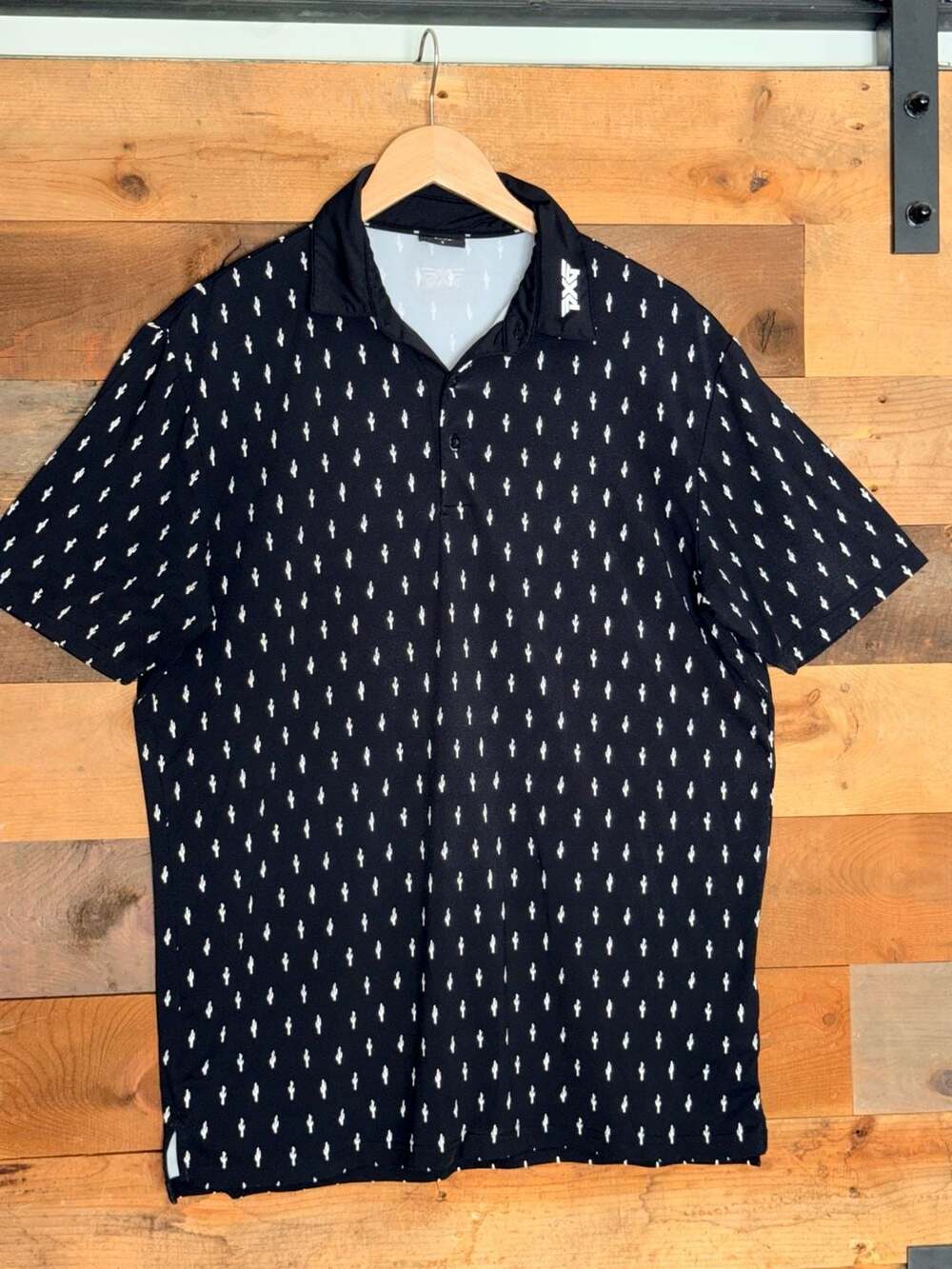 PXG Cactus Print Golf Polo Men’s Size S Black